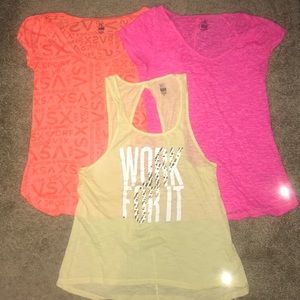 3 VSX workout tops XS